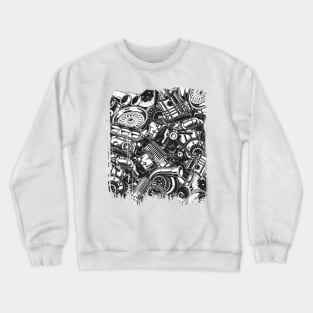 Car Parts Collage Design Crewneck Sweatshirt